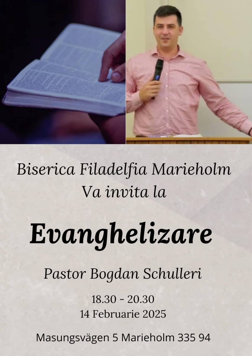 Bogdan Schulleri la Biserica Filadelfia Marieholm