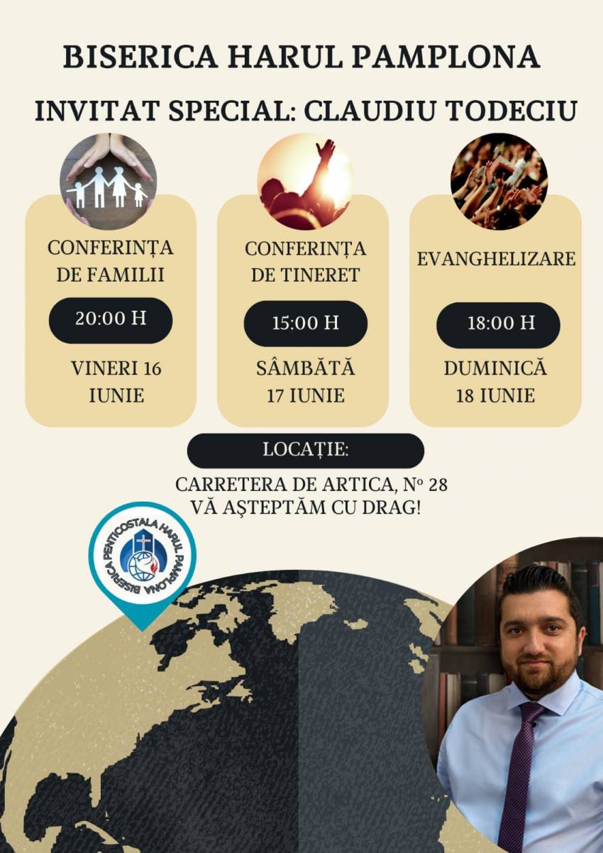 Claudiu Todeciu la Biserica Harul Pamplona