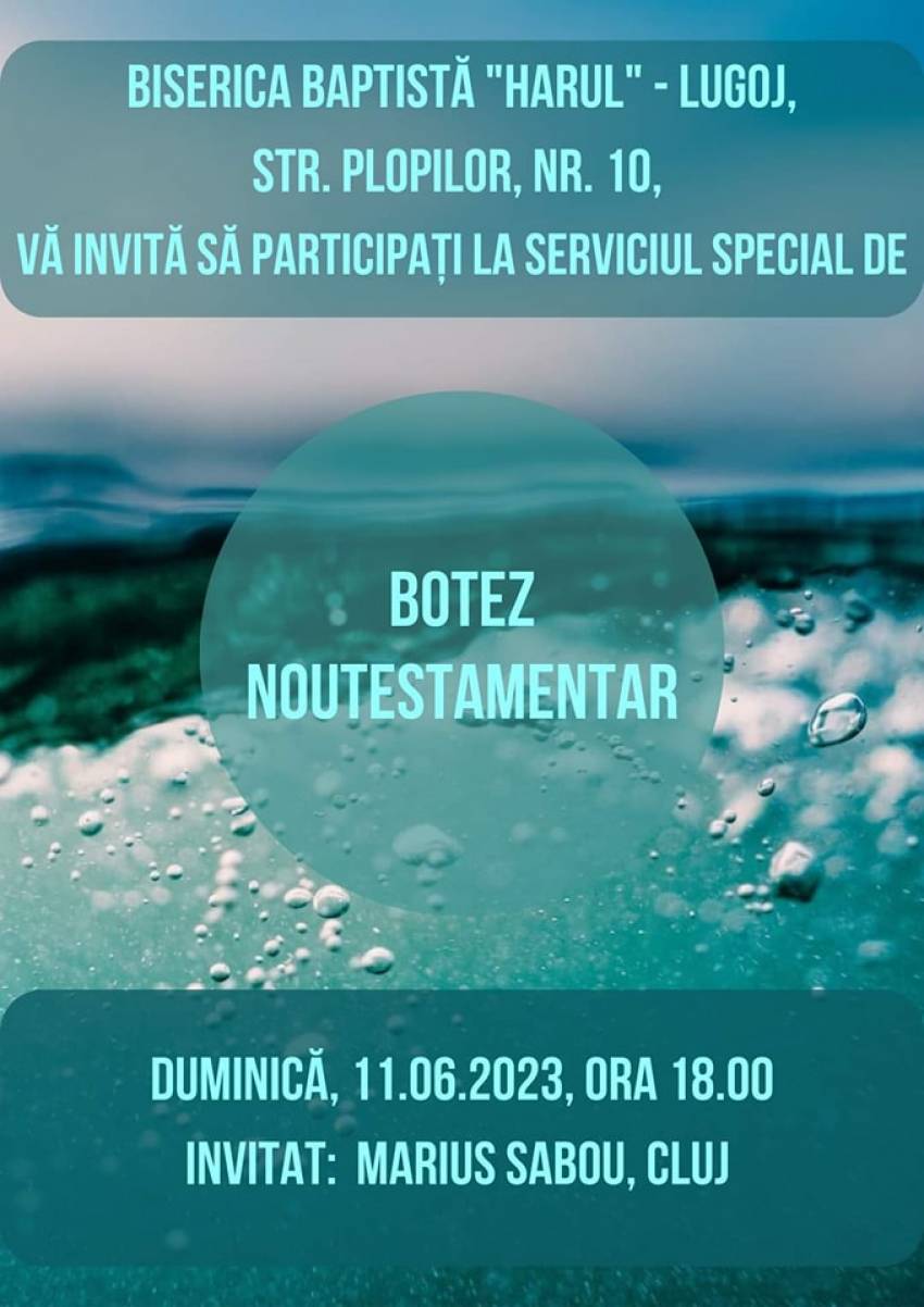 Botez la Biserica Harul Lugoj