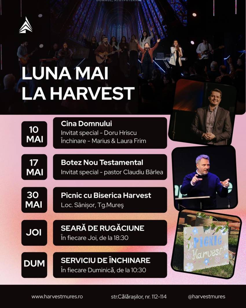 Botez la Biserica Harvest Târgu Mureș