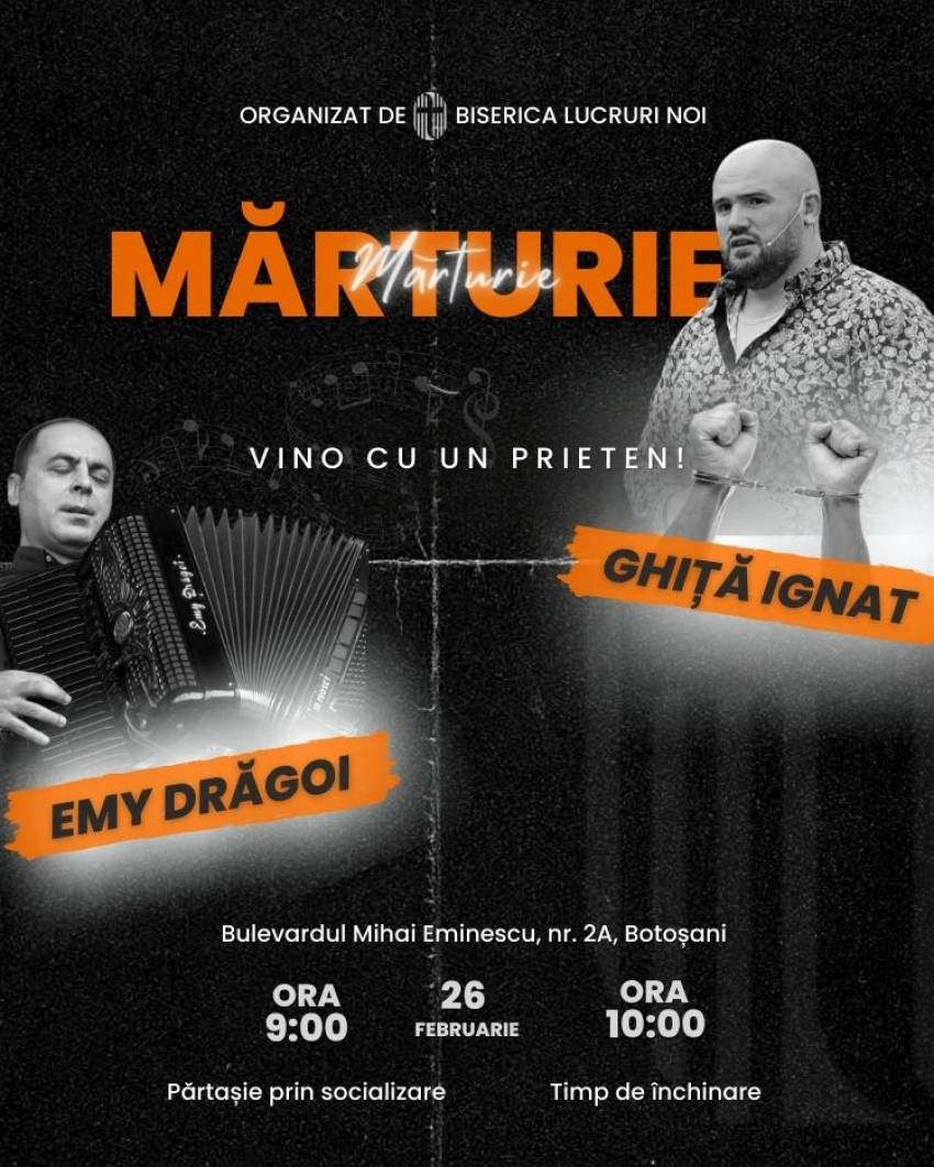 Ghiță Ignat & Emi Drăgoi la Biserica Lucruri Noi Botoșani