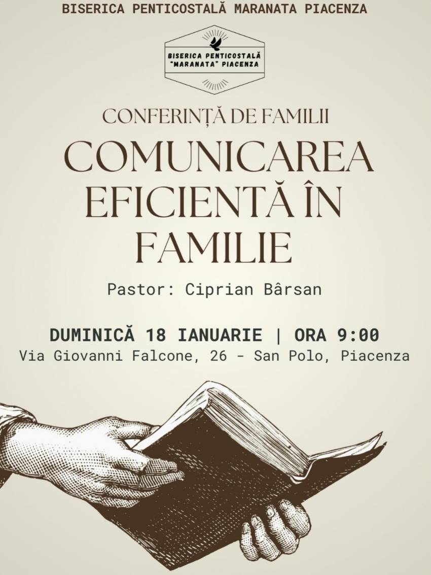Conferință pentru familii la Biserica Maranata Piacenza