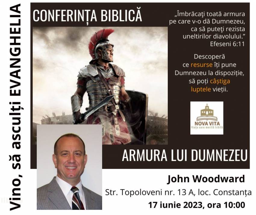 Conferință Biblică cu John Woodward la Biserica Nova Vita Constanța