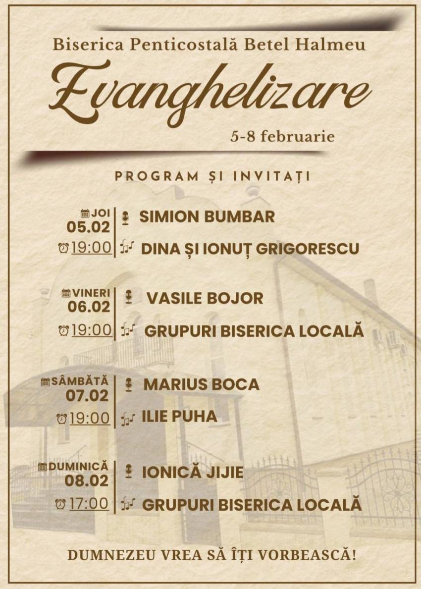 Seri de evanghelizare la Biserica Betel Halmeu