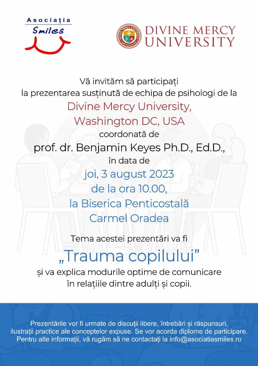 Prezentare psihologică la Biserica Carmel Oradea