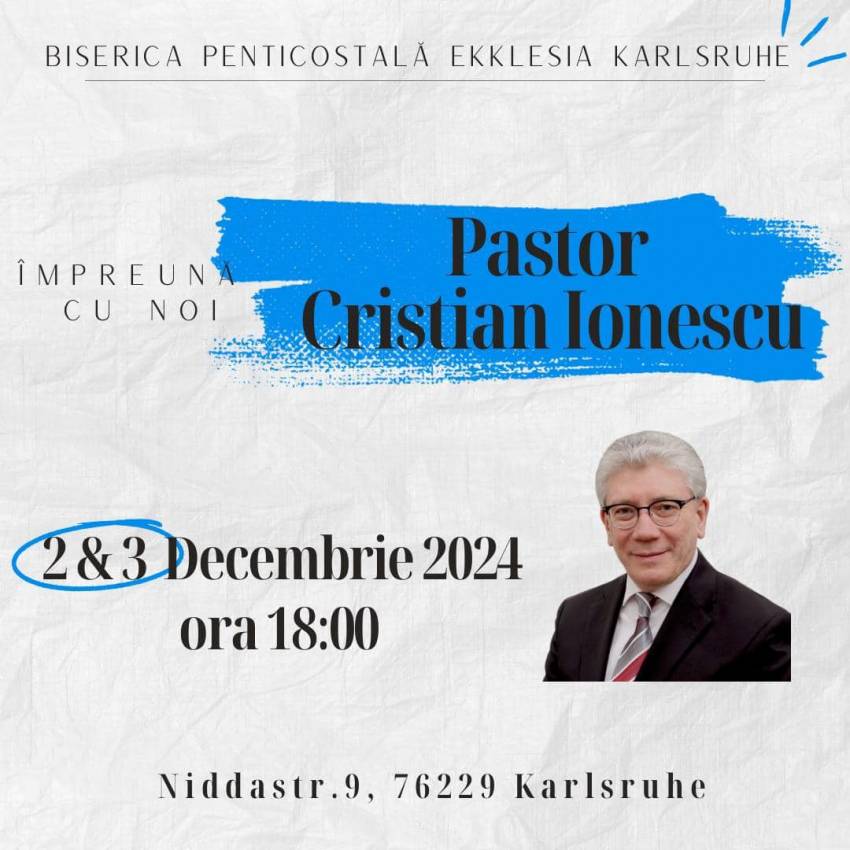 Cristian Ionescu la Biserica Ekklesia Karlsruhe