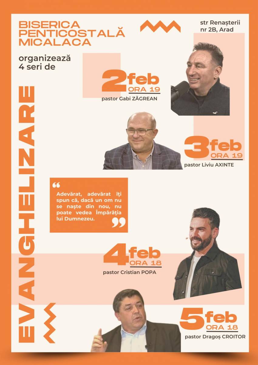 Seri de evanghelizare la Biserica Micălaca Arad
