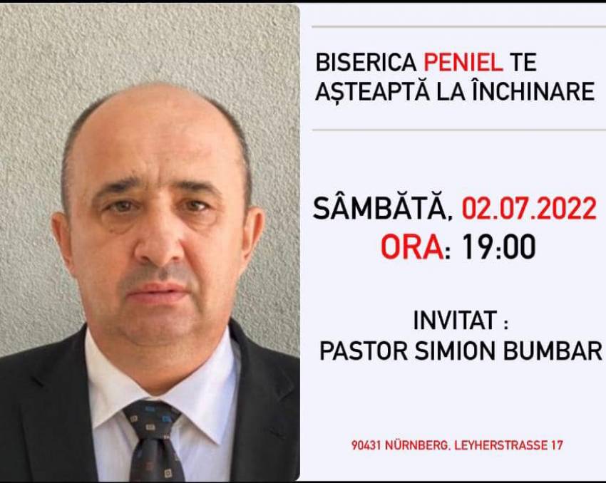 Simion Bumbar la Biserica Peniel Nürnberg