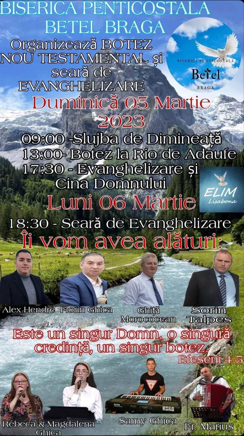 Botez & Evanghelizare la Biserica Betel Braga