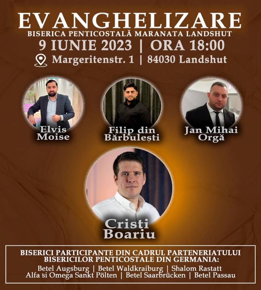 Cristi Boariu la Biserica Maranata Landshut