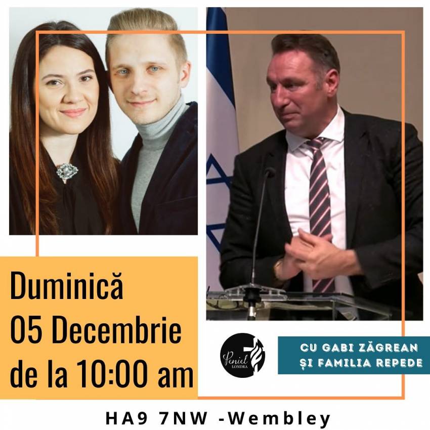 Gabi Zăgrean și Cristi & Emma Repede la Biserica Peniel Londra