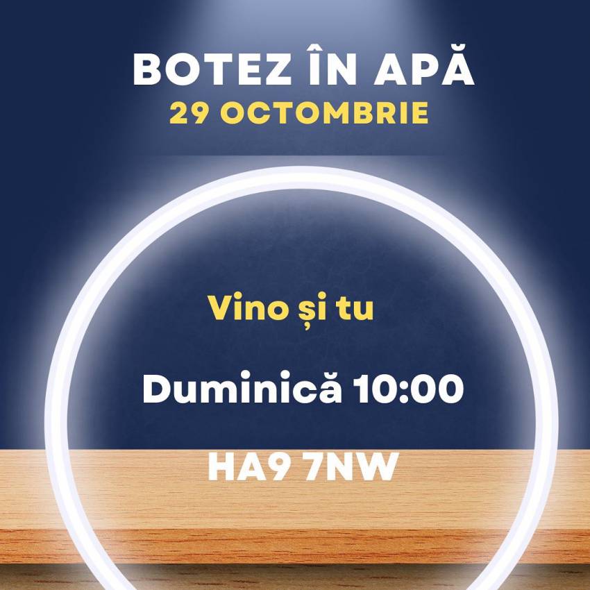 Botez la Biserica Peniel Londra