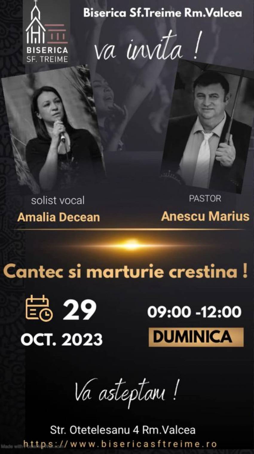 Amalia Decean la Biserica Sfânta Treime Râmnicu Vâlcea