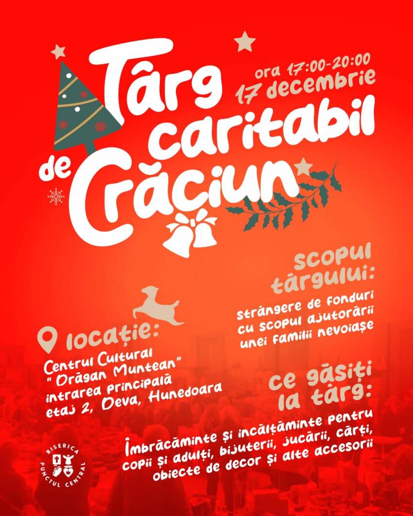 Târg caritabil la Biserica Punctul Central Deva