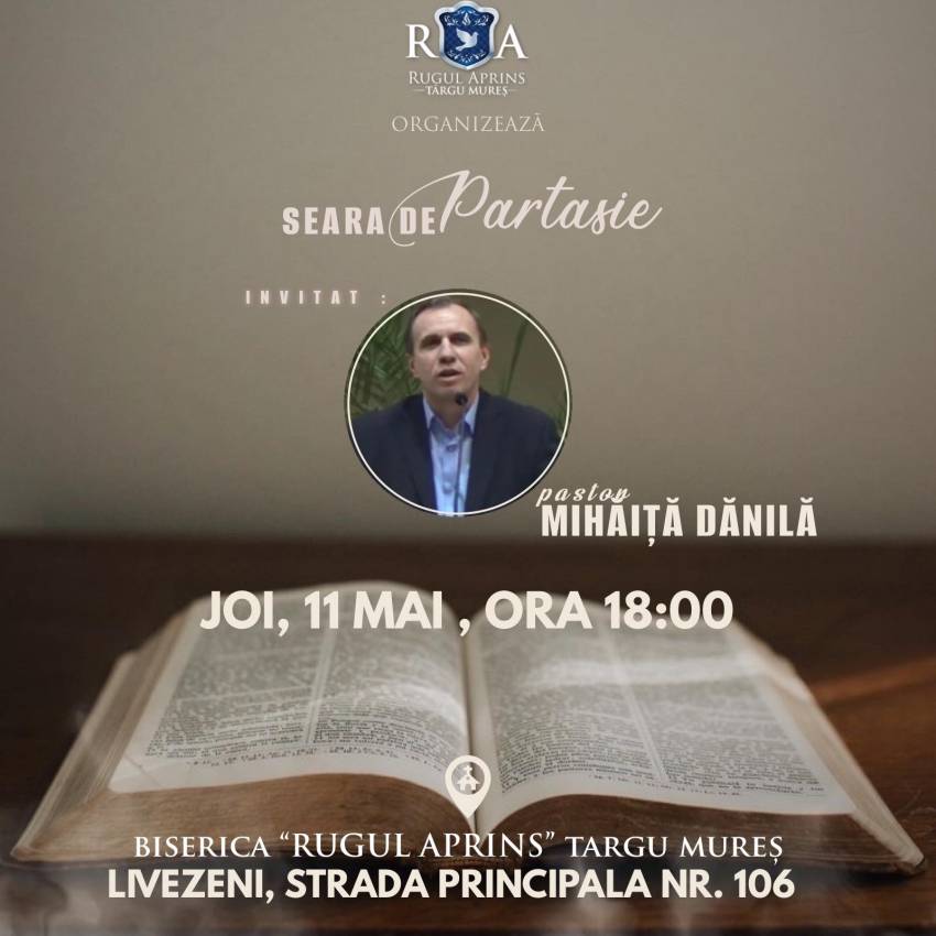 Mihaiță Dănilă la Biserica Rugul Aprins Târgu Mureș