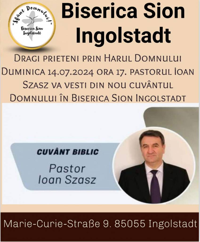 Ioan Szasz la Biserica Sion Ingolstadt