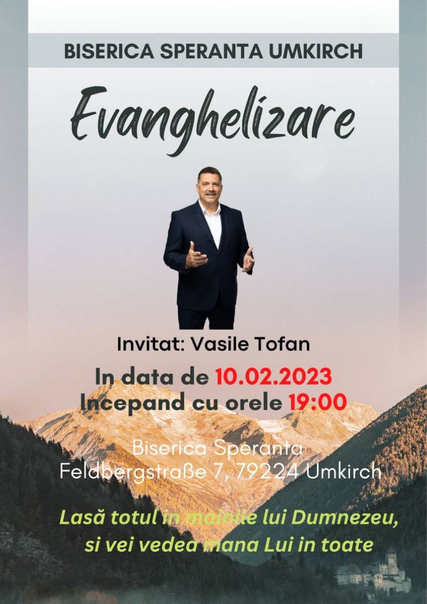Vasile Tofan la Biserica Speranța Umkirch