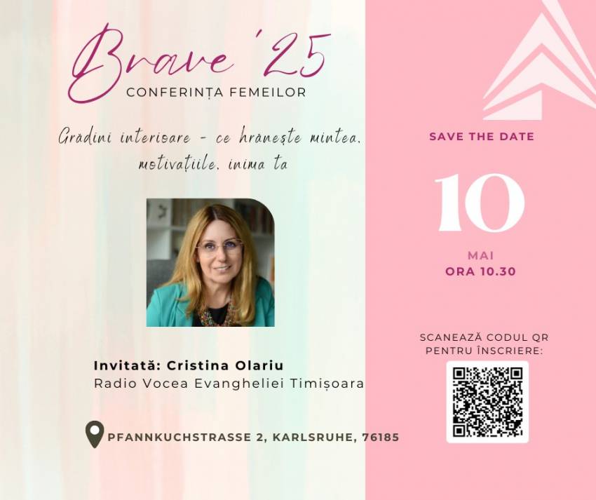 Conferință pentru femei cu Cristina Olariu la Biserica Vertical Karlsruhe