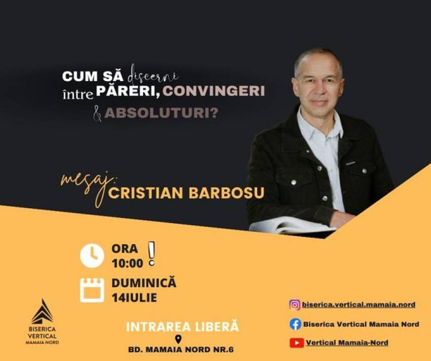 Cristian Barbosu la Biserica Vertical Mamaia Nord