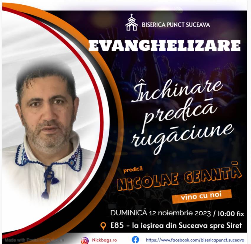 Nicolae Geantă la Biserica Punct Suceava