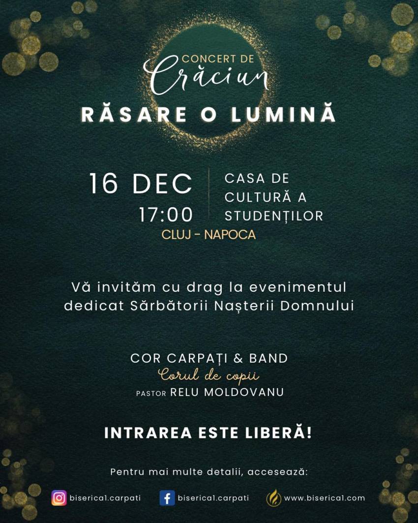 Concert de Crăciun la Casa de Cultură a Studenților Cluj-Napoca