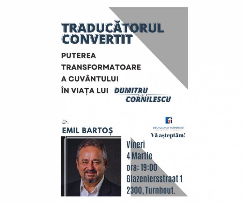 Emil Bartoș la Biserica Deo Gloria Turnhout