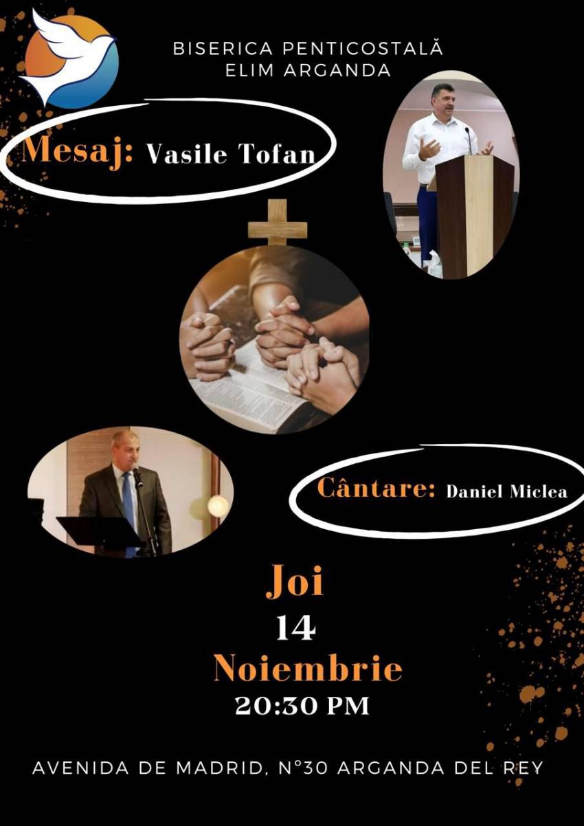 Vasile Tofan la Biserica Elim Arganda del Rey