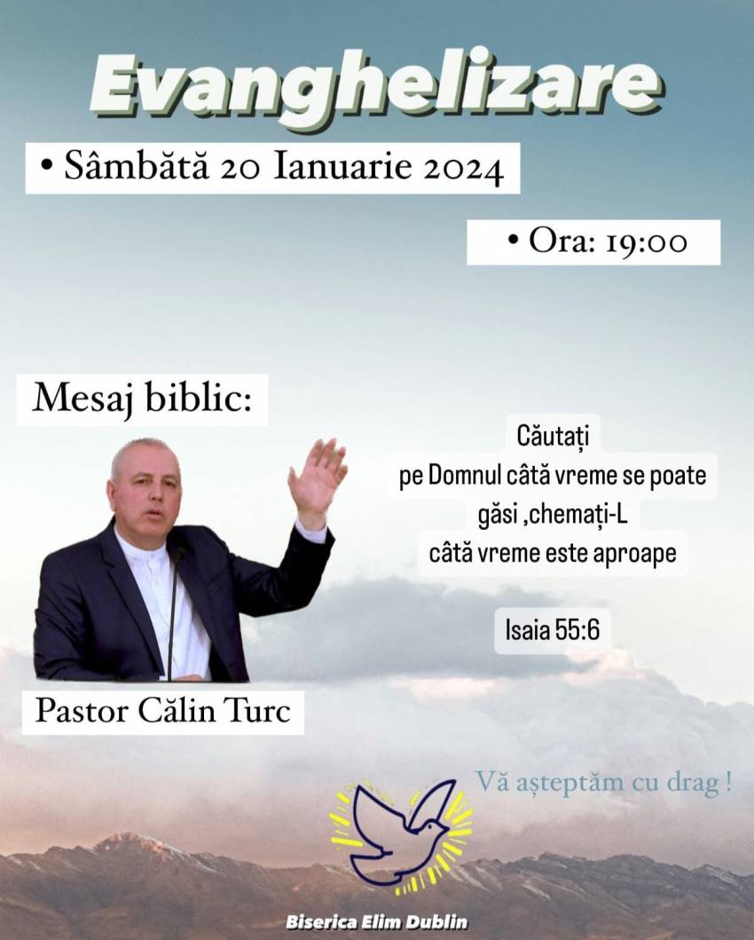 Călin Turc la Biserica Elim Dublin