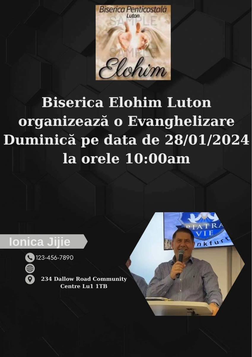 Ionică Jijie la Biserica Elohim Luton