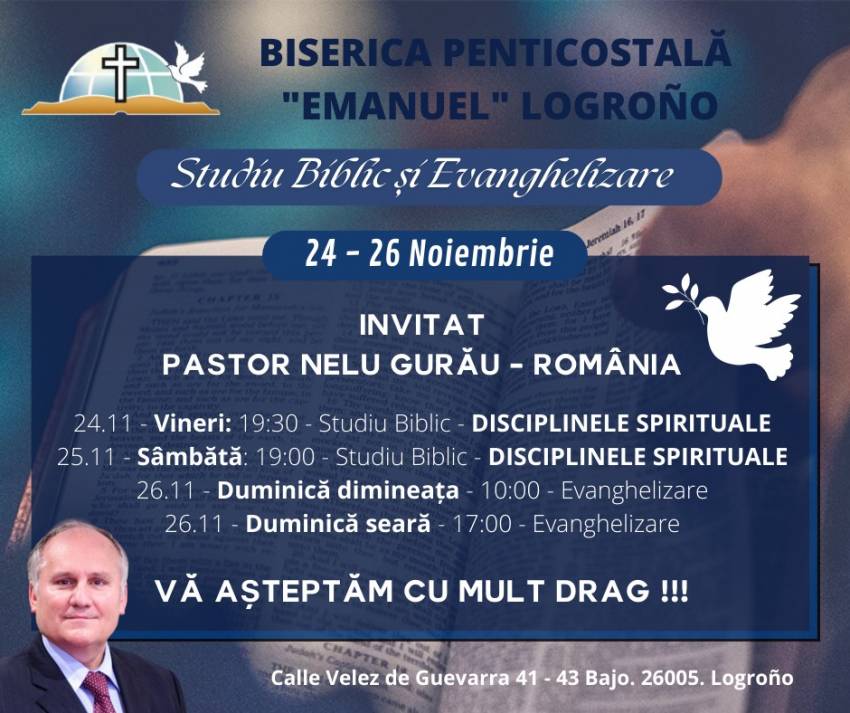 Nelu Gurău la Biserica Emanuel Logroño