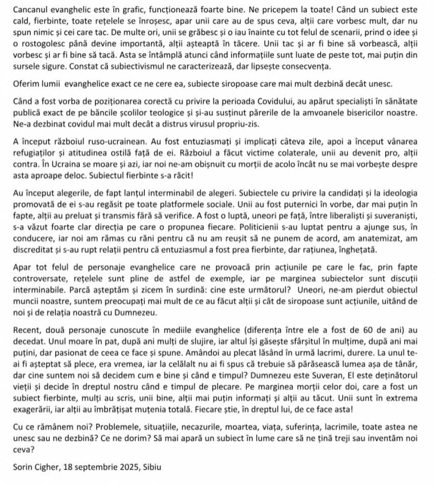 Sorin Cigher ◉ Pasiunea și entuziasmul pentru subiectele fierbinți