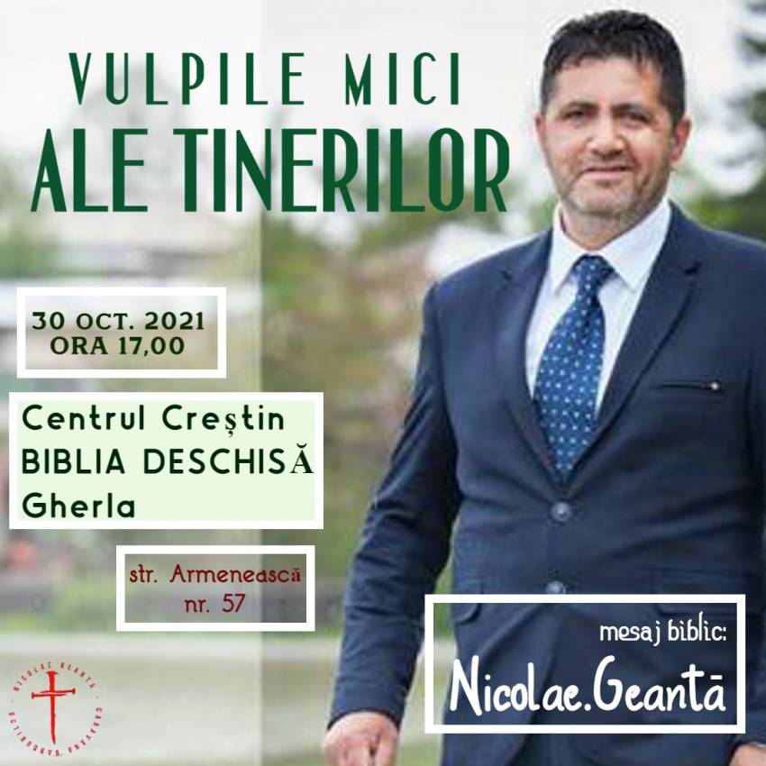 Întâlnire de tineret cu Nicolae Geantă la Biserica Biblia Deschisă Gherla