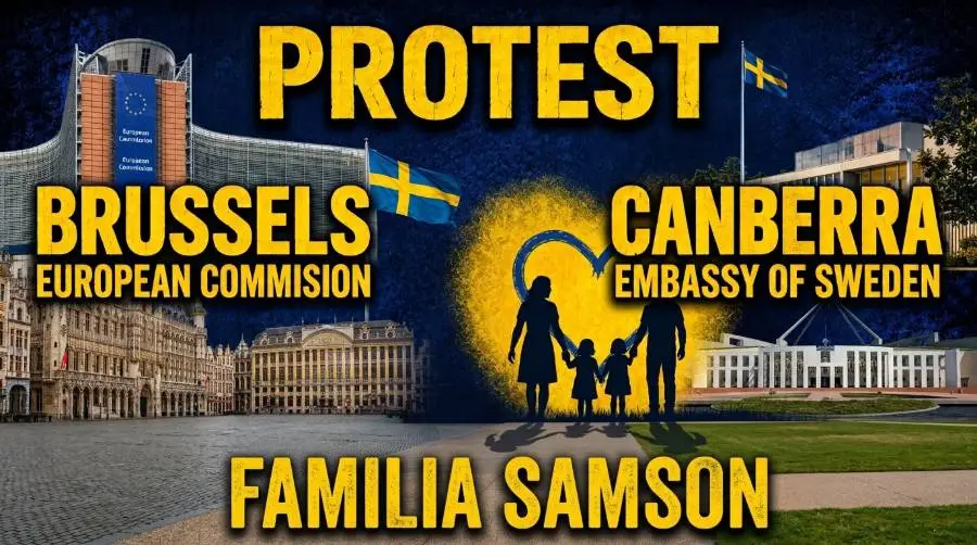 Cazul Samson | Proteste de susținere în Canberra și Bruxelles