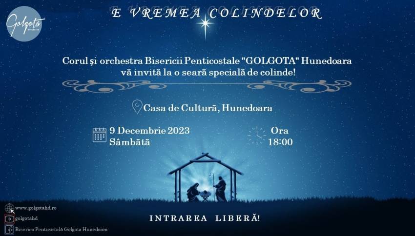 Seară de colinde la Casa de Cultură Hunedoara