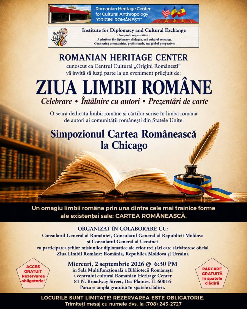 Nicolae Geantă ◉ Ziua Limbii Române la Heritage Romanian Center Chicago