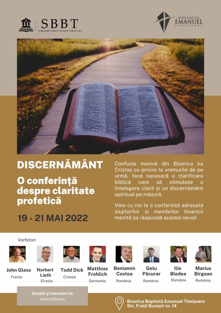 Conferință despre claritate profetică la Biserica Emanuel Timişoara