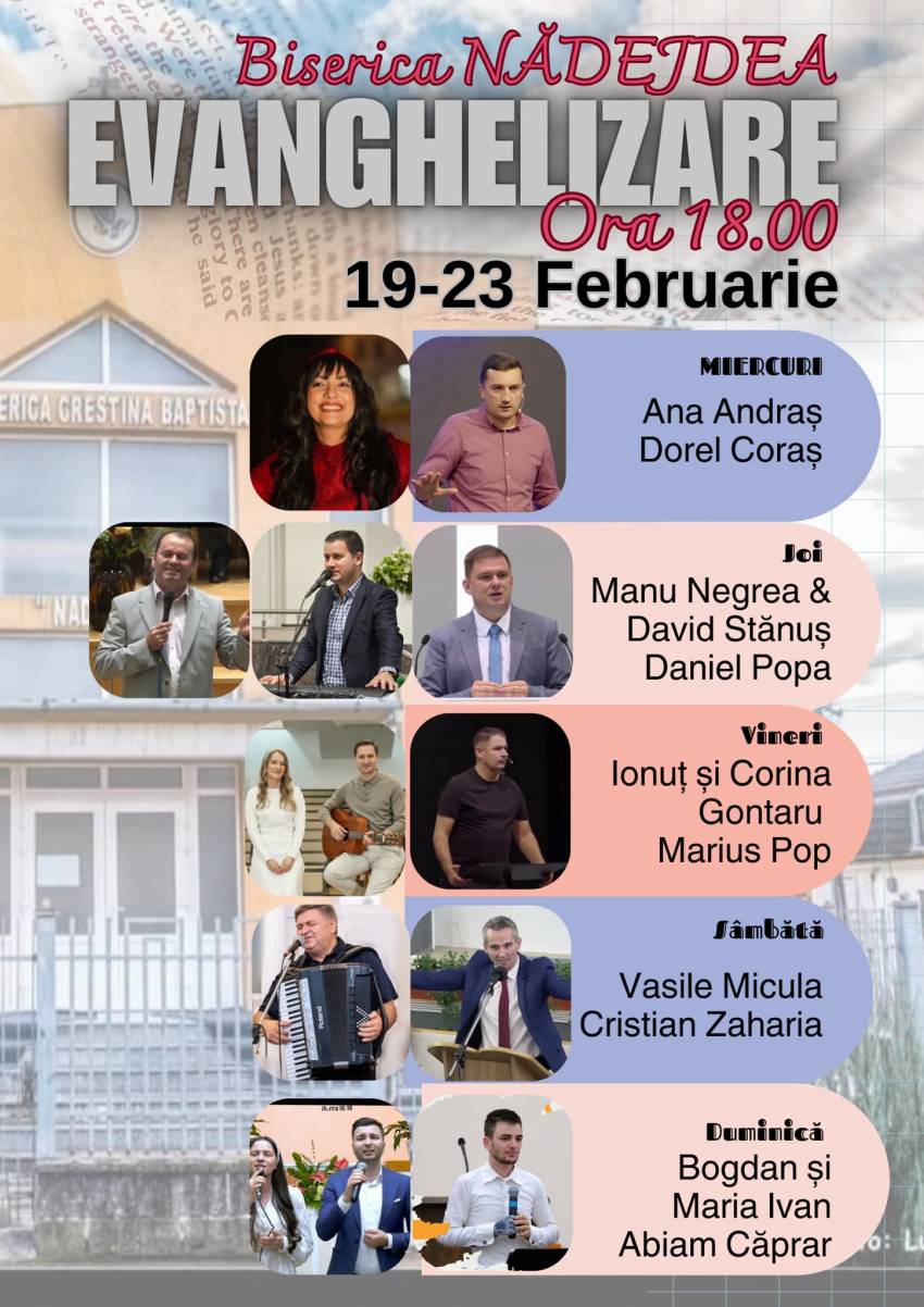 Seri de evanghelizare la Biserica Nădejdea Obreja