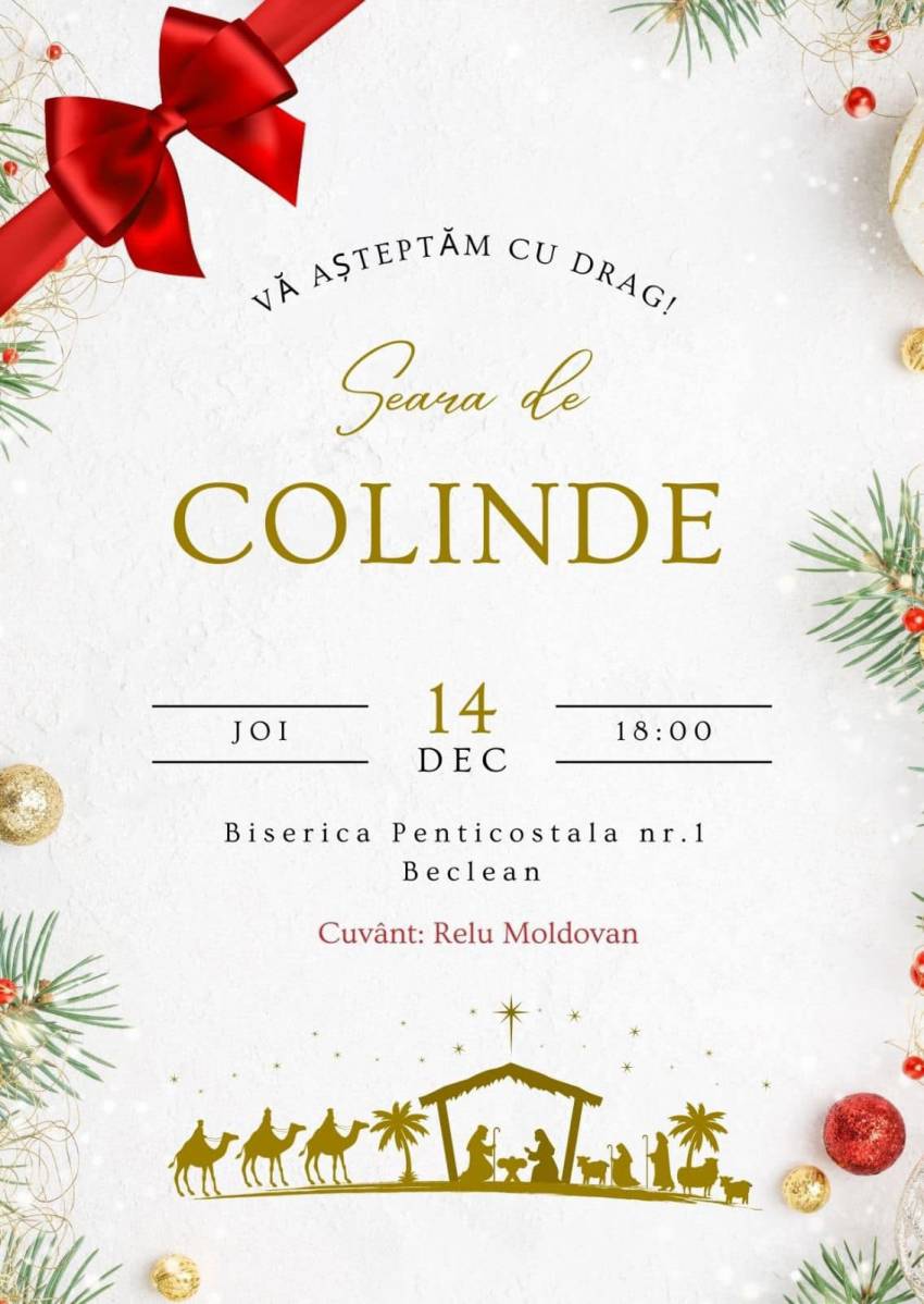 Seară de colinde la Biserica Penticostală Nr.1 Beclean