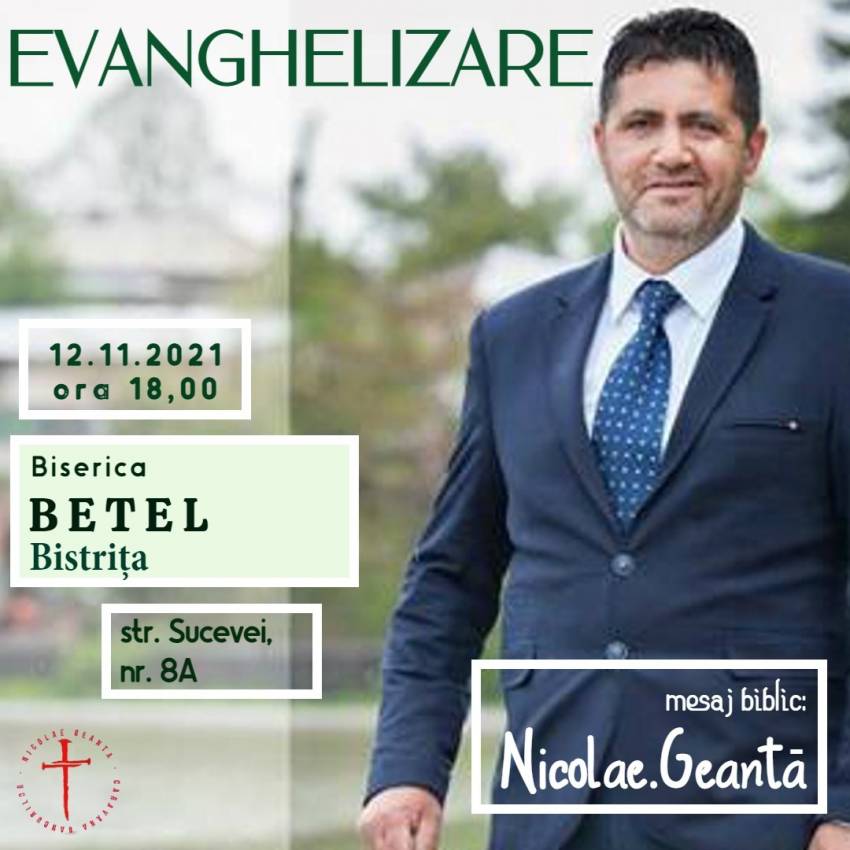Nicolae Geantă la Biserica Betel Bistriţa