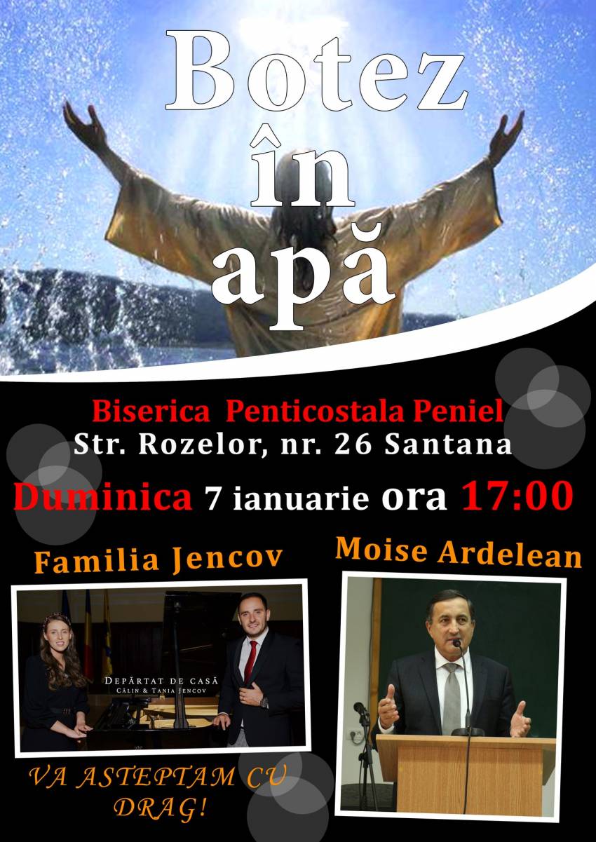 Botez la Biserica Peniel Sântana