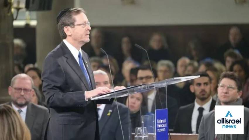 Pe fondul protestelor, președintele israelian Herzog face o adresare la inaugurare noului Muzeu al Holocaustului din Amsterdam