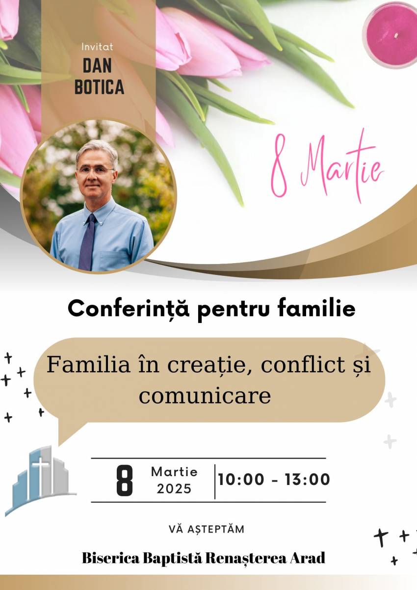 Conferință pentru femei cu Dan Botica la Biserica Renașterea Arad