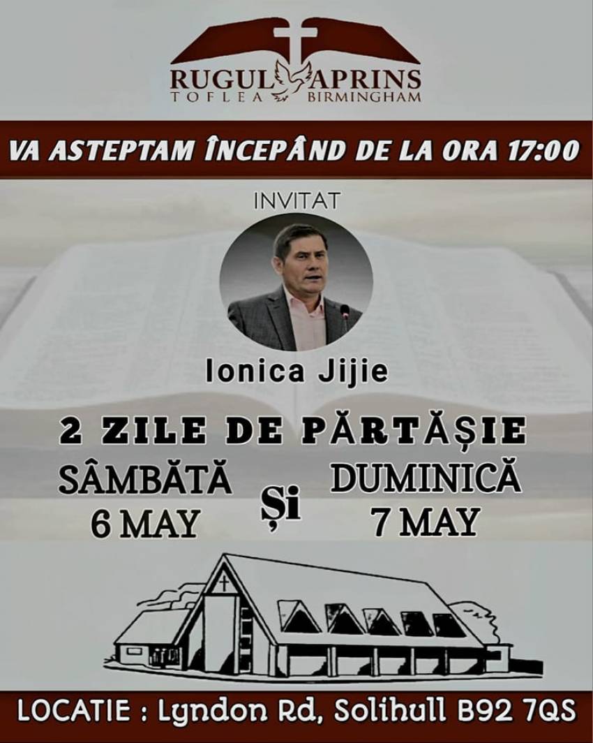 Ionică Jijie la Biserica Rugul Aprins Birmingham