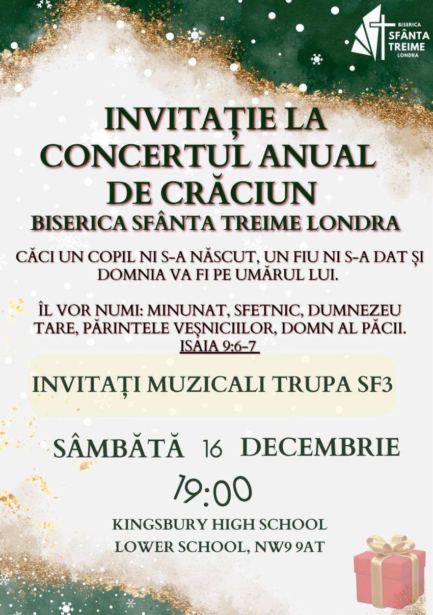Concert de Crăciun la Biserica Sfânta Treime Londra