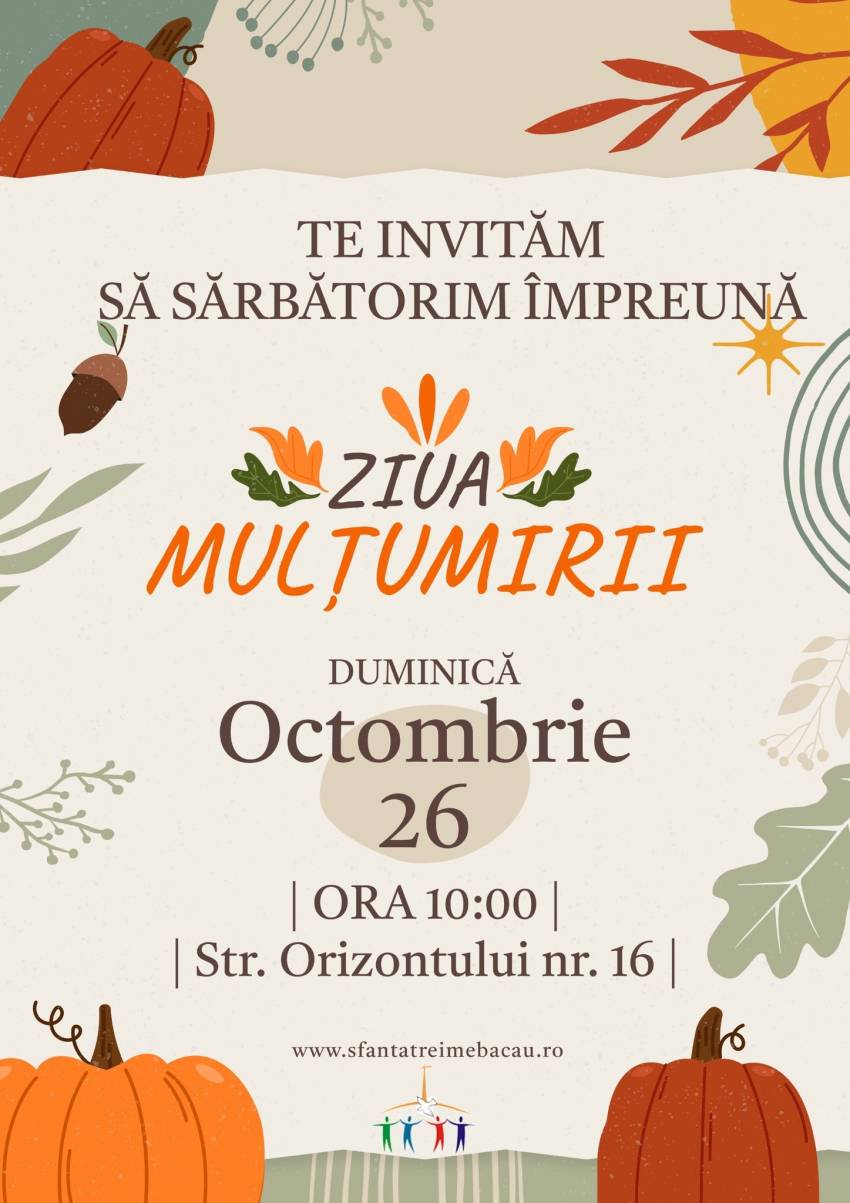 Ziua Mulțumirii la Biserica Sfânta Treime Bacău