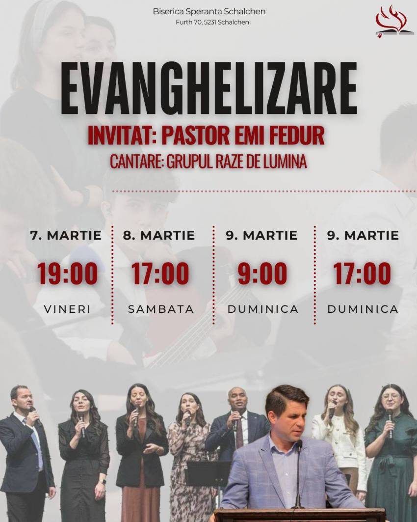 Emanuel Fedur la Biserica Speranța Schalchen