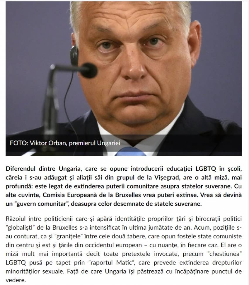 Semnalăm/Recomandăm ◉ Mediafax.ro: A început războiul rece din inima Europei...