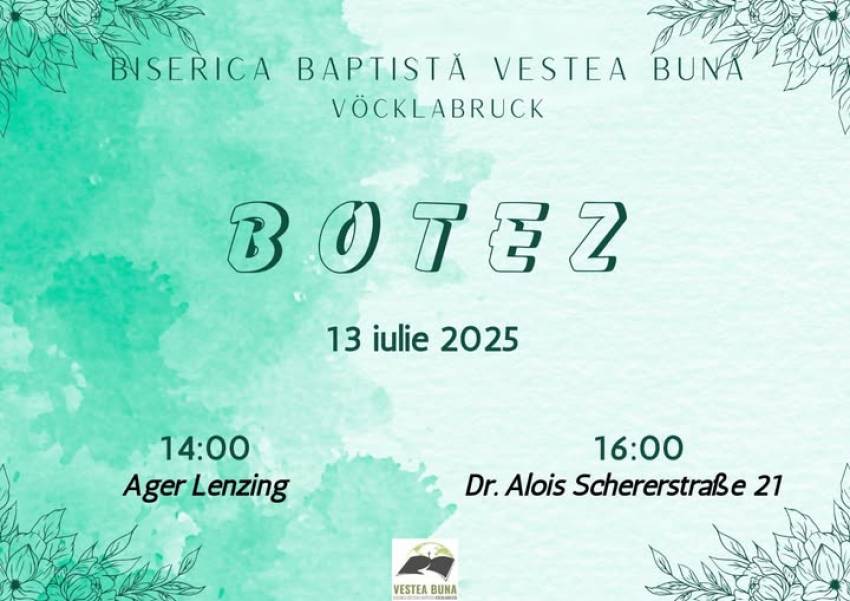 Botez la Biserica Vestea Buna Vöcklabruck