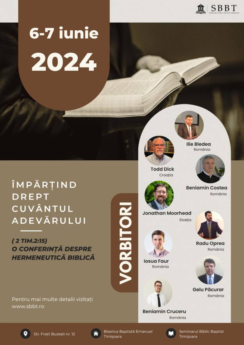 Conferința „ÎMPĂRȚIND DREPT CUVÂNTUL ADEVĂRULUI” la Timișoara