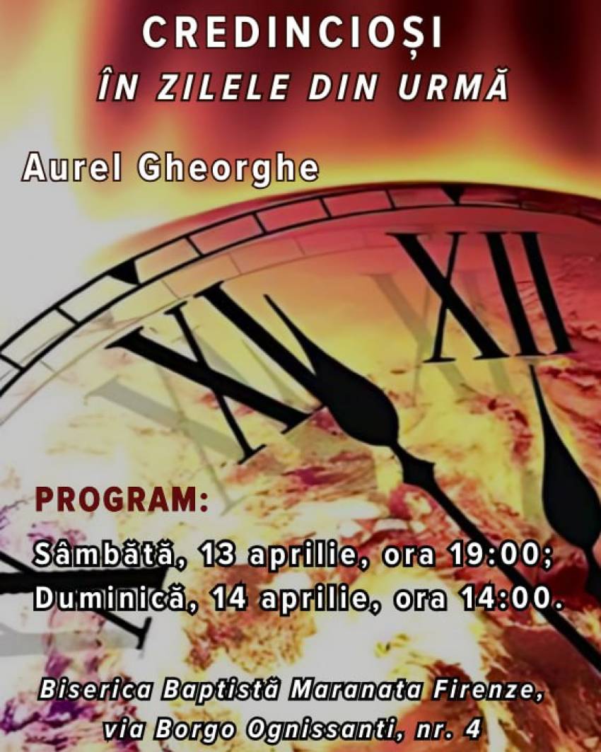 Aurel Gheorghe la Biserica Maranata Firenze